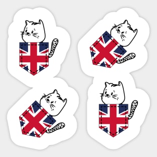 Patriotic Pocket Pussy - Cat Lover -  British Patriot Sticker